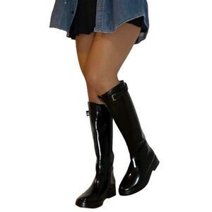 Jeffrey Campbell Knee High Boots Women’s Size 7 Black Tall Fashion Statement